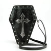 Metallic Cross Coffin Bag Purse