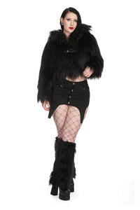 Black Fuzzy Leg Warmer