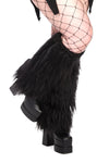Black Fuzzy Leg Warmer