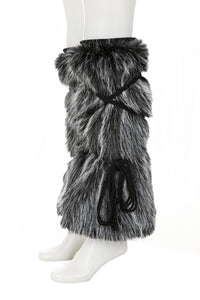 Fuzzy Leg Warmer Grey