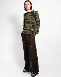 Super Stud Pant Blk/Red Stitch