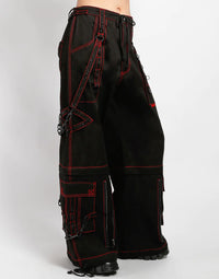 Super Stud Pant Blk/Red Stitch