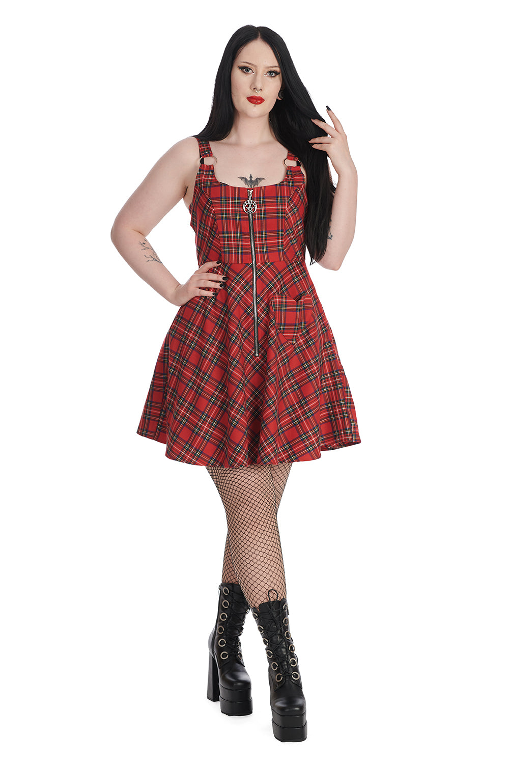 Addison Red Tartan Dress