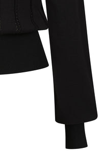 Angel Pointelle Knit Jumper Blk