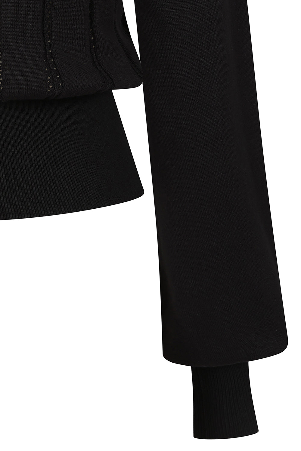 Angel Pointelle Knit Jumper Blk