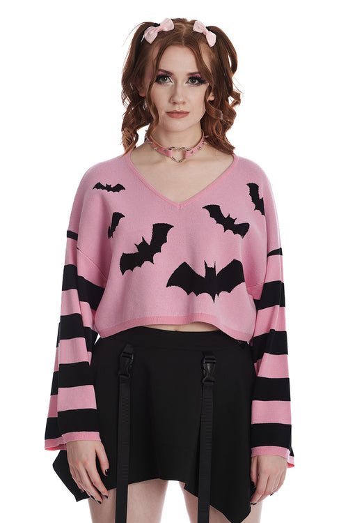 Annabelle Bat Pink Sweater