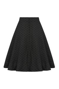 Annie Rose Spot Skirt Blk