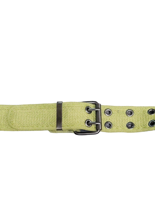 Army Green Fabric Grommet Belt