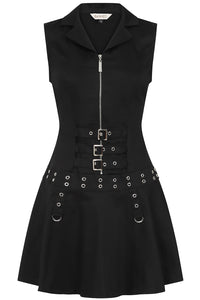 Astrid Black Buckle Dress