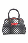 Black Poppy Polkadot Handbag