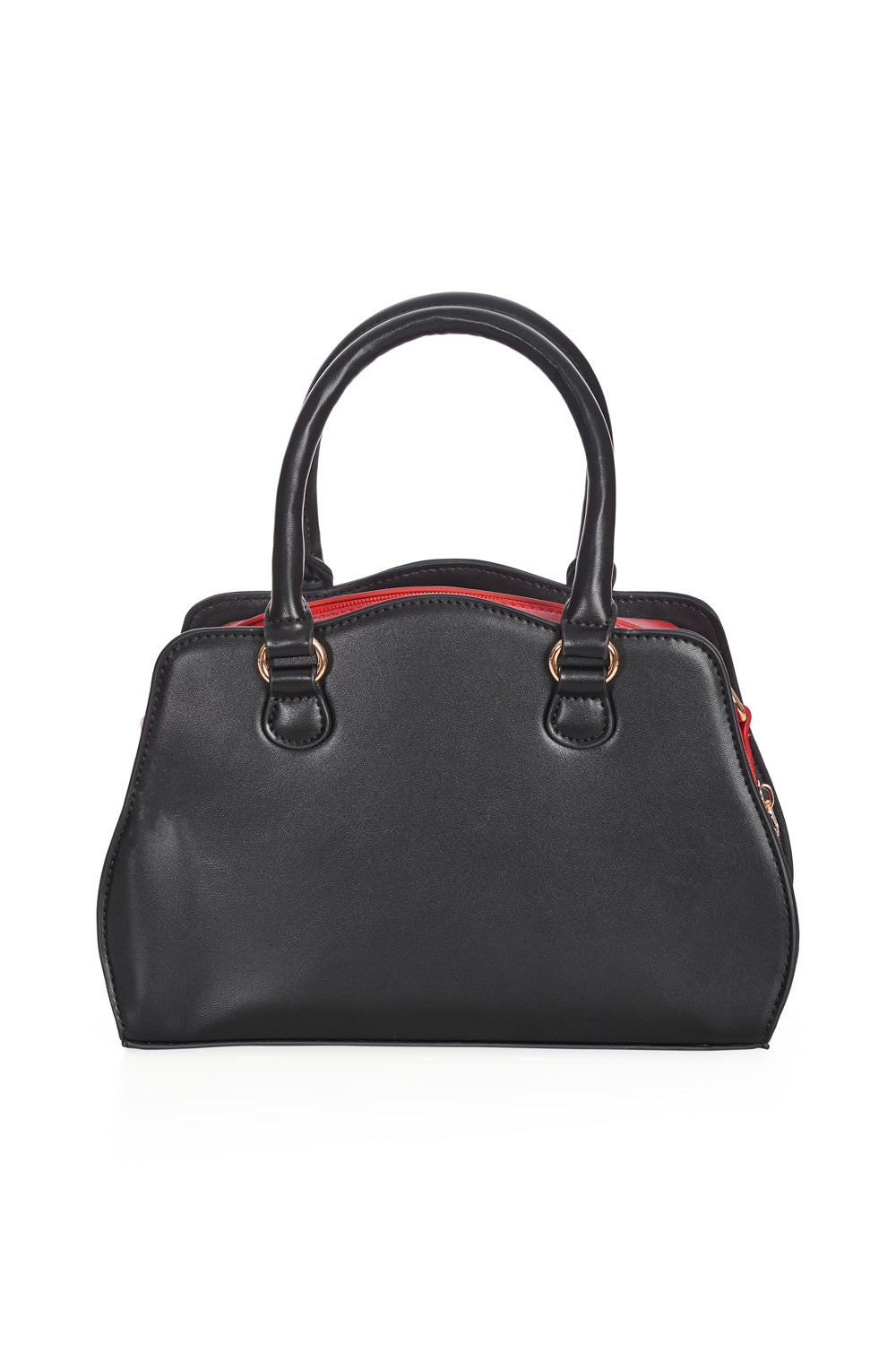 Black Poppy Polkadot Handbag