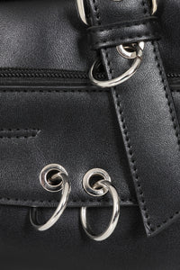 Grommet and Peircing Purse Blk