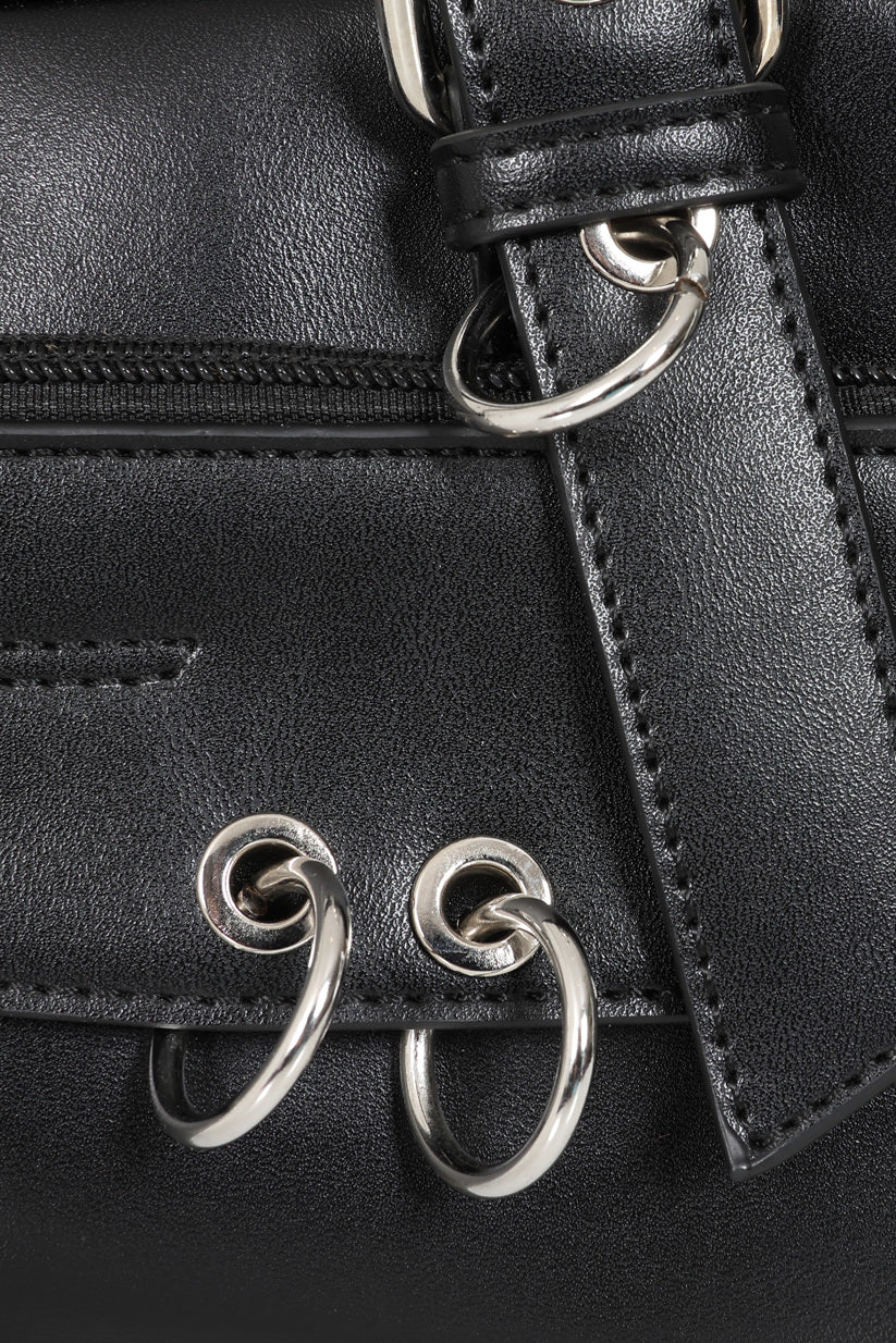 Grommet and Peircing Purse Blk