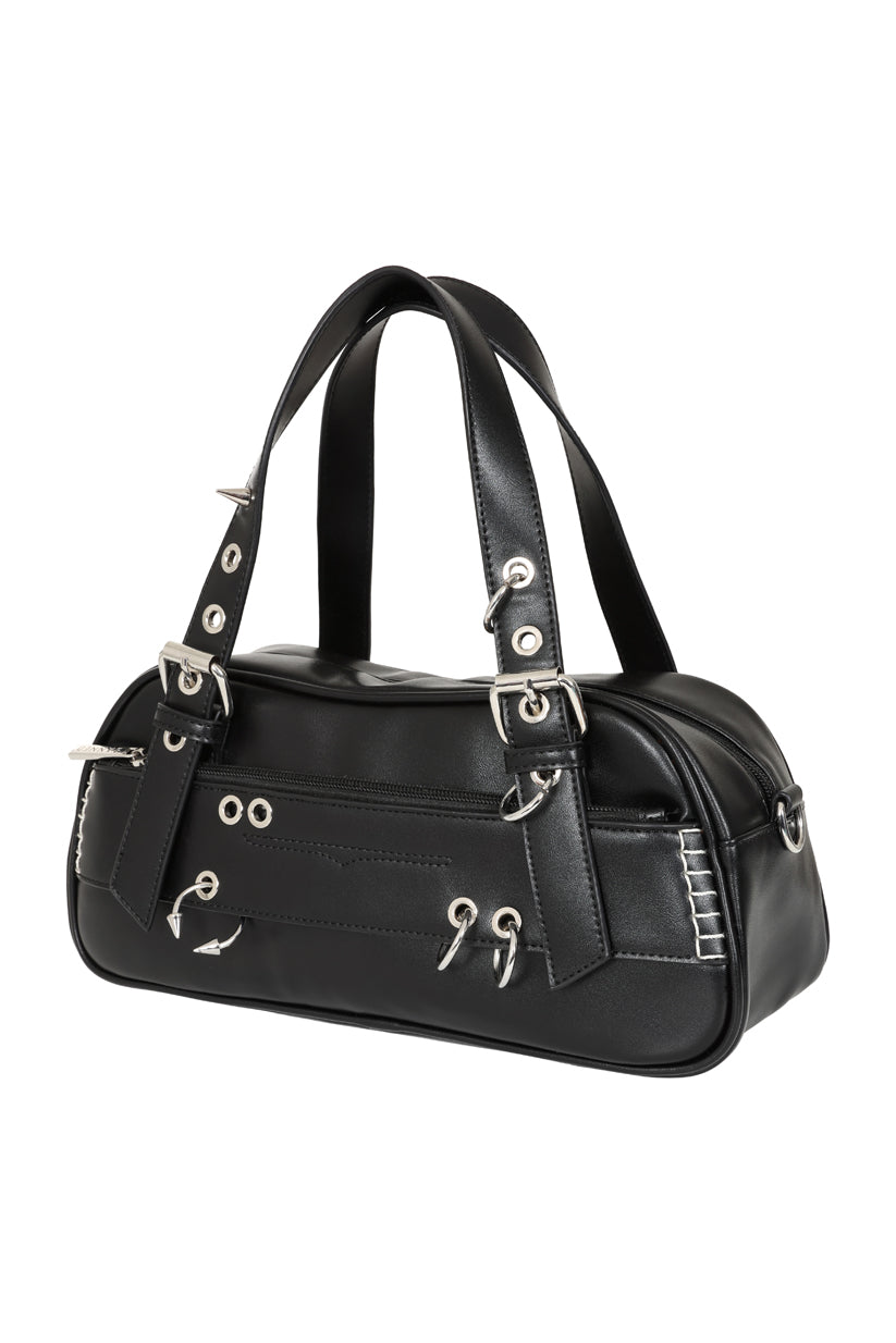 Grommet and Peircing Purse Blk