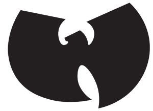 Wu Tang Logo Blk on White Sticker