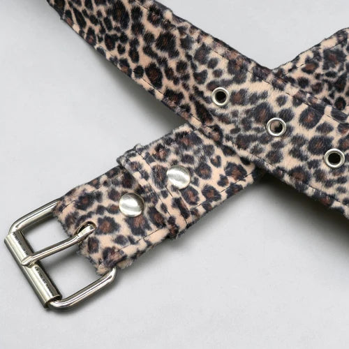 1 3/4" Fuzzy Brown Leo Belt