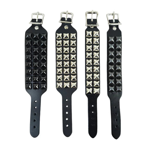 BR 3 row pyramid buckle Blk