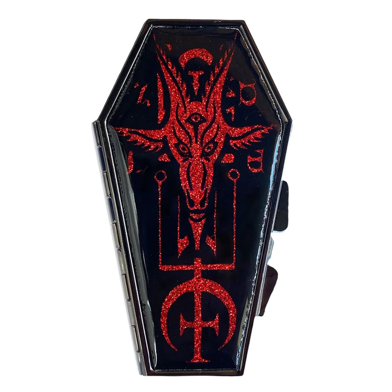 Baphomet Red Glitter Compact