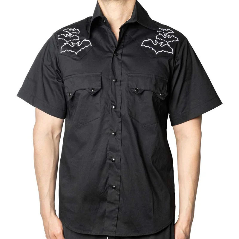 Bat Bone Western Shirt White
