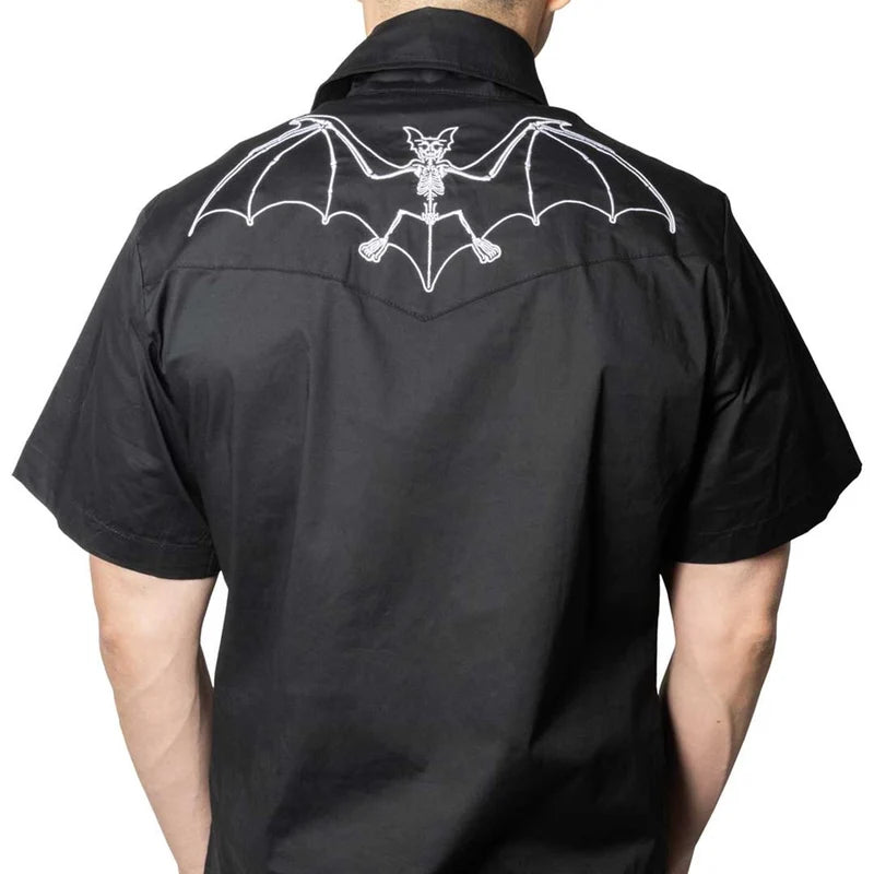 Bat Bone Western Shirt White