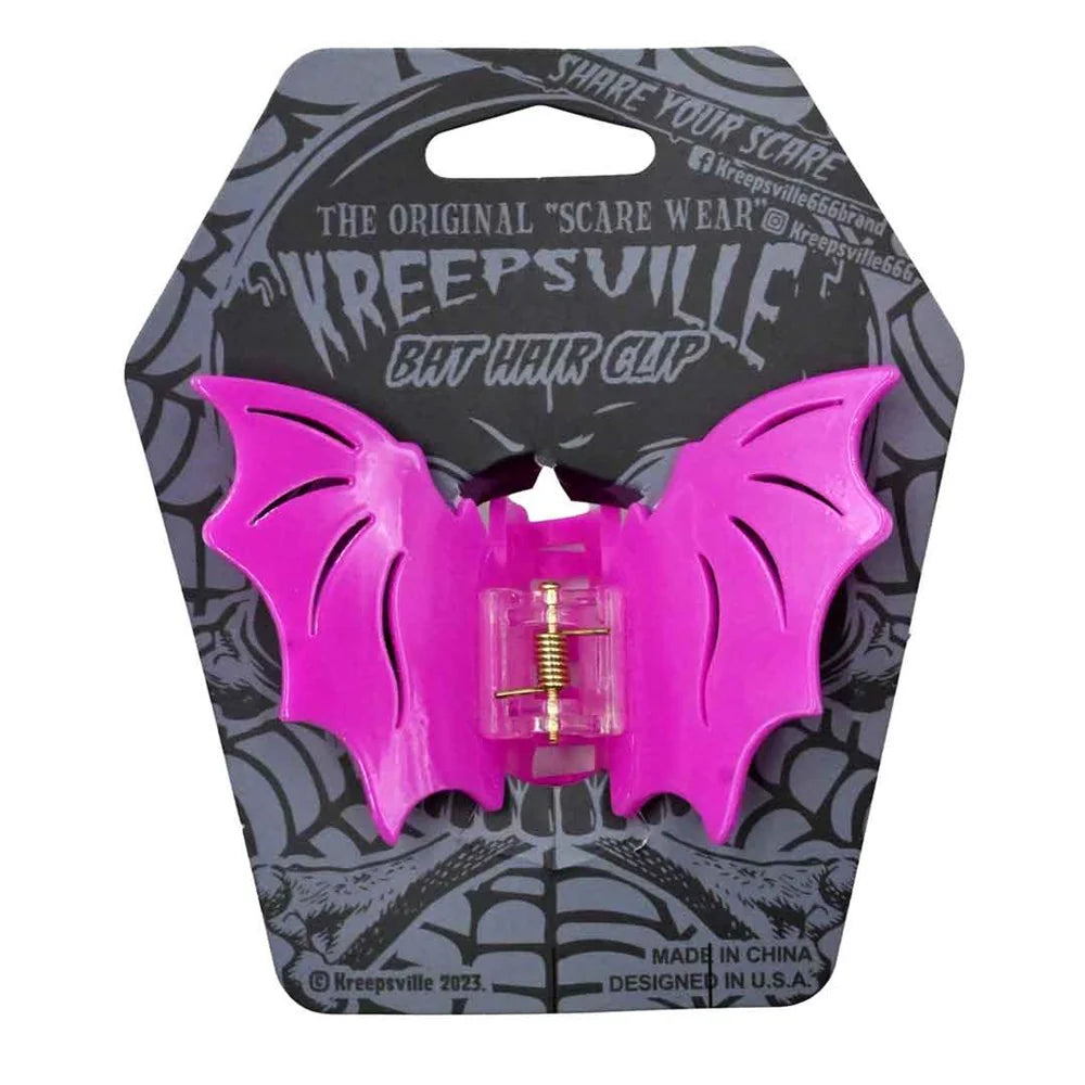 Bat Hair Claw Clip-Pink