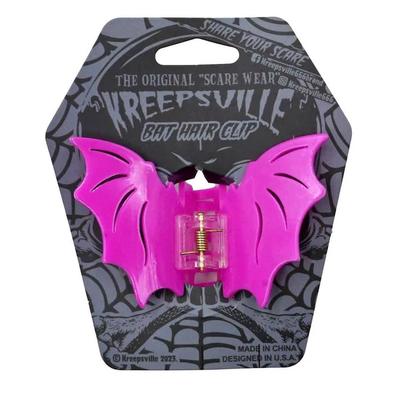 Bat Hair Claw Clip-Pink