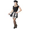 Bat Stripe White Skater Skirt
