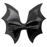 Batwing Black PVC Bow