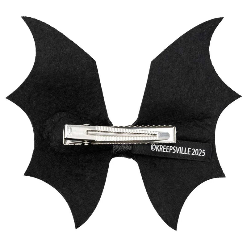 Batwing Black PVC Bow