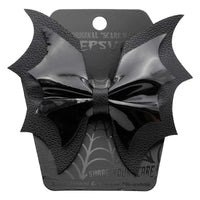 Batwing Black PVC Bow
