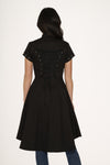 Black Brocade Hi Low Dress