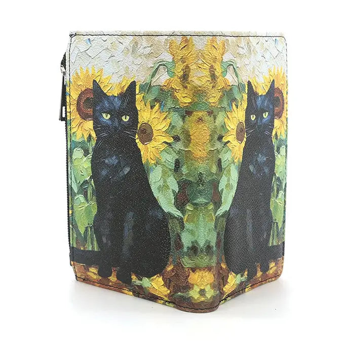 Black Cat Sunflower Wallet