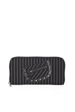 Black Core Pinstripe Wallet