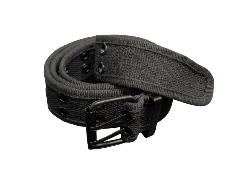 Black Fabric Grommet Belt