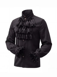 Black Gothic Flounce Shirt