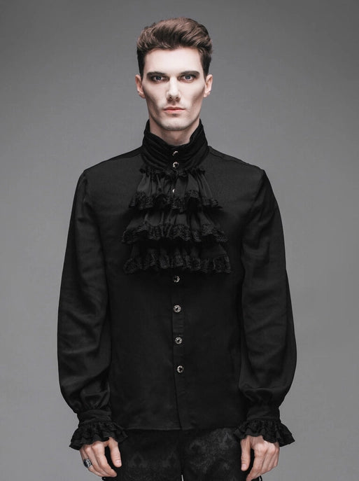 Black Gothic Flounce Shirt