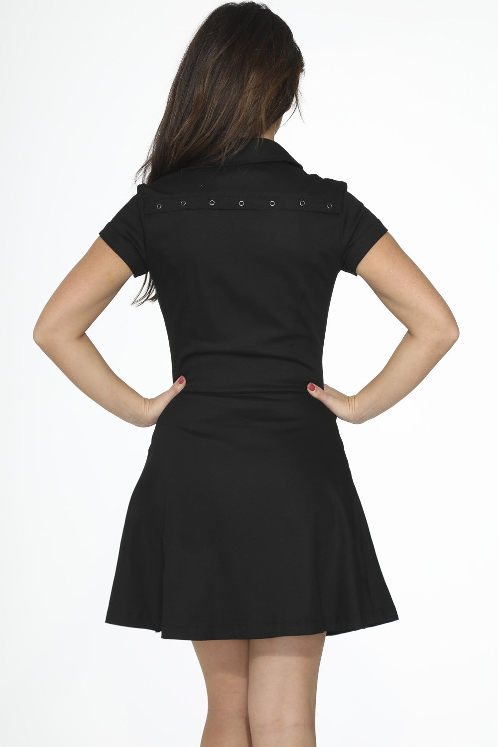 Black Gothic Zipper Dress
