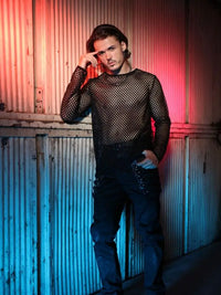 Black Mesh Long Sleeve