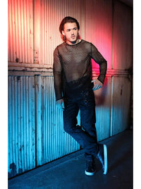 Black Mesh Long Sleeve
