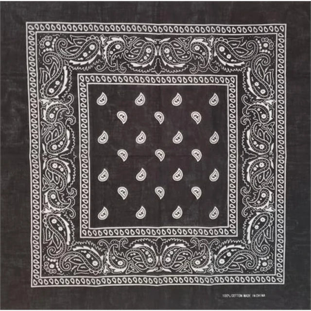 Black Paisley Square 21"