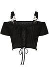 Black Ravenna Off Shoulder Top