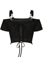 Black Ravenna Off Shoulder Top
