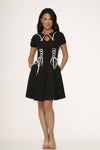 Black White Gothic Swing Dress