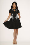 Black White Gothic Swing Dress