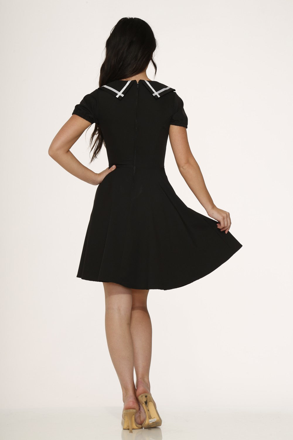 Black White Gothic Swing Dress