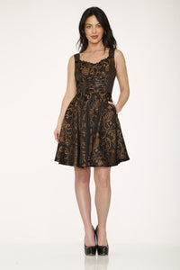Black and Gold Gothic Dress