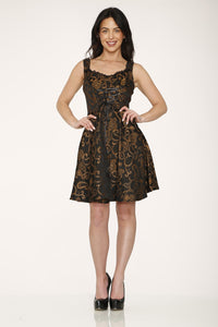 Black and Gold Gothic Dress