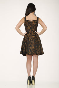 Black and Gold Gothic Dress