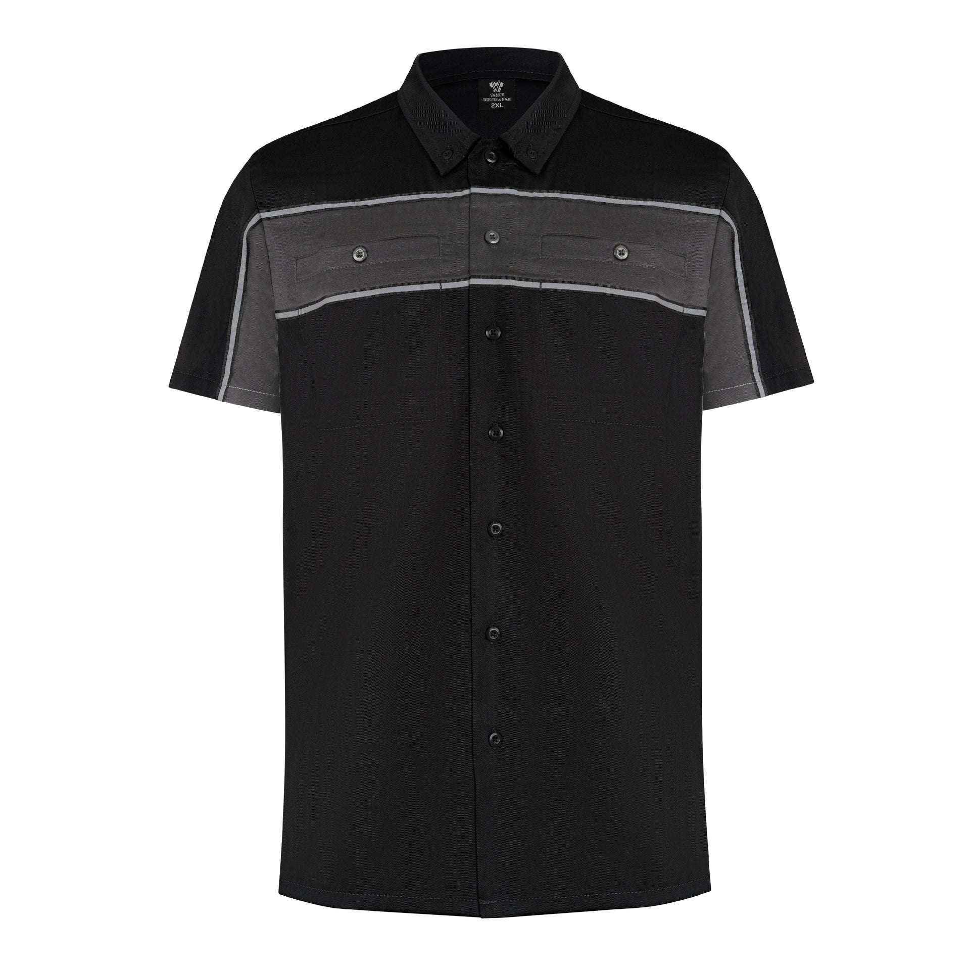Black w/ Gray Stripe Work Shirt – ShirtsNThingsAZ