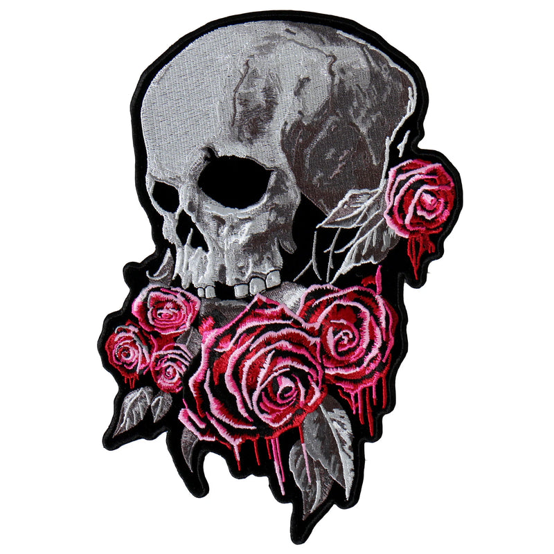 Bleeding Roses (skull/pink rose